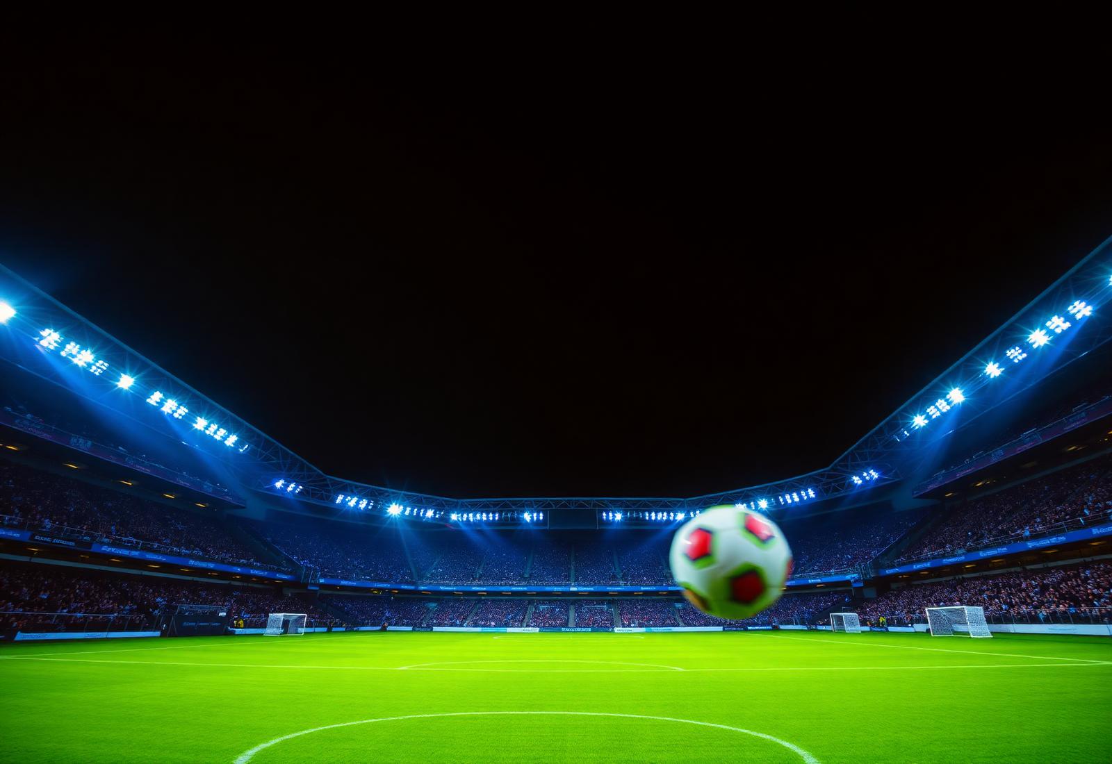 Stade de football illuminé